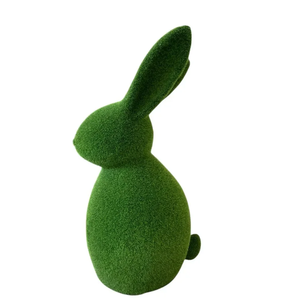 Martha Stewart Oversized Green Mossy Flocked Easter Bunny Rabbit 23in NEW